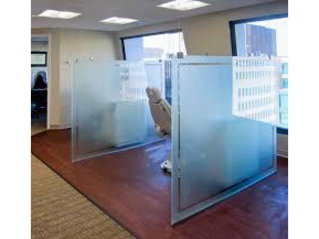Dismantling office glass partition/ Gypsum partition fit out