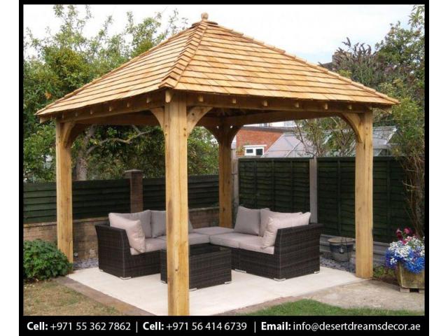 Hardwood Gazebo Uae |  Creative Wooden Gazebo | Gazebo Suppliers in Uae.