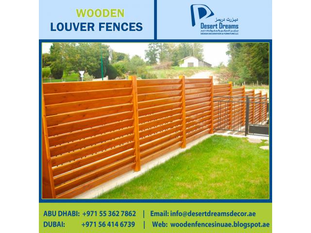 Wooden Slat Fences Supplier in Uae | Wooden Slat Privacy Panels in Dubai.