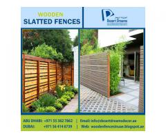 Wooden Slat Fences Supplier in Uae | Wooden Slat Privacy Panels in Dubai.