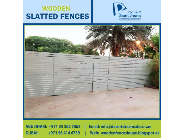 Wooden Slat Fences Supplier in Uae | Wooden Slat Privacy Panels in Dubai.