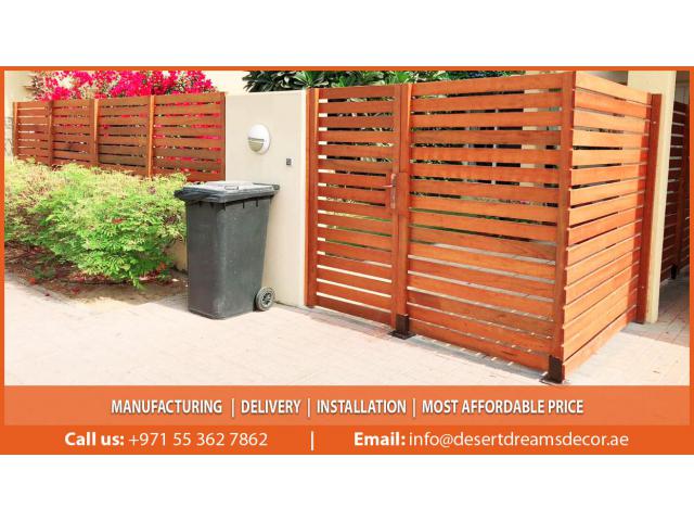 Wooden Slat Fences Supplier in Uae | Wooden Slat Privacy Panels in Dubai.