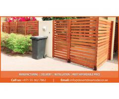 Wooden Slat Fences Supplier in Uae | Wooden Slat Privacy Panels in Dubai.