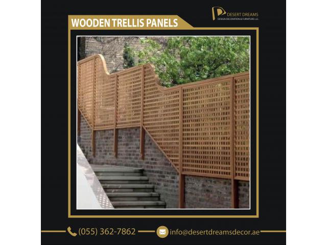 Wooden Mesh Panels Supplier in Uae | Wooden Trellis Panels Suppliers in Dubai.