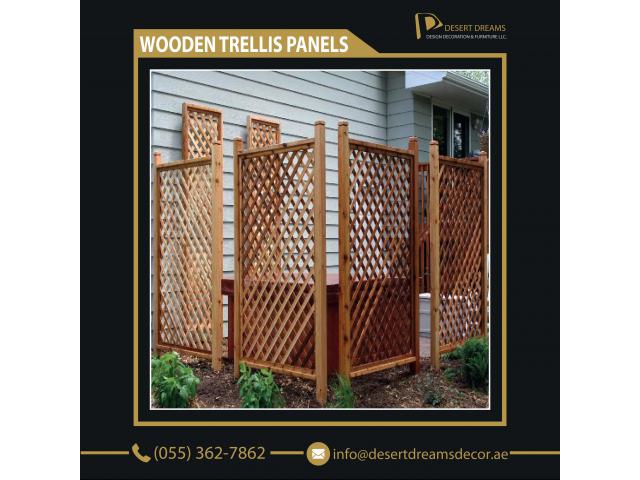 Wooden Mesh Panels Supplier in Uae | Wooden Trellis Panels Suppliers in Dubai.