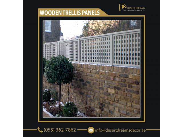 Wooden Mesh Panels Supplier in Uae | Wooden Trellis Panels Suppliers in Dubai.