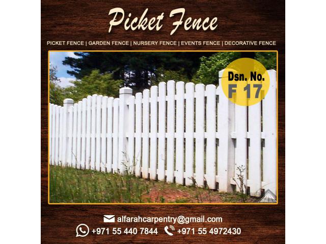 Picket Wooden Fence Abu Dhabi | Garden Fence | Wooden Fence Dubai