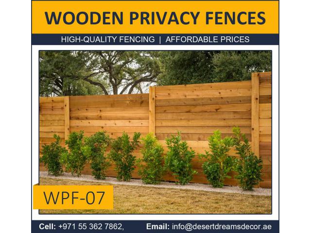 Wall Mounted Fence Dubai | Wooden Slatted panels | Wooden Privacy Panels Dubai.
