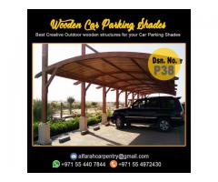 Two Car Parking Shades Dubai | Three cars Parking Shade UAE | Wooden Car Parking Shades Dubai