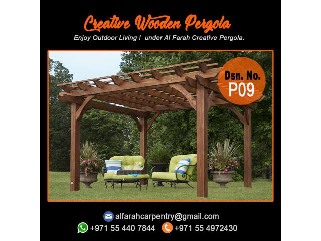 Wooden Pergola Landscaping Dubai | Pergola Manufacturer In Abu Dhabi