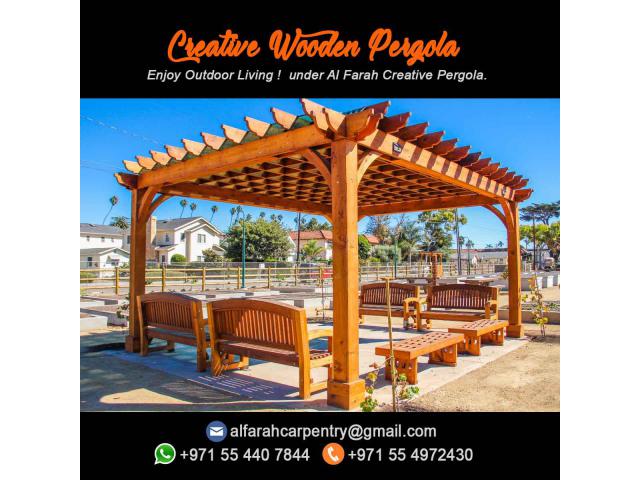 Wooden Pergola Landscaping Dubai | Pergola Manufacturer In Abu Dhabi