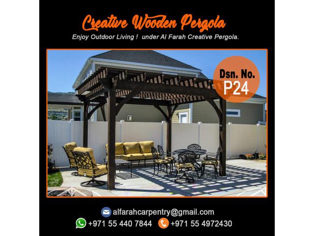 Wooden Pergola Landscaping Dubai | Pergola Manufacturer In Abu Dhabi