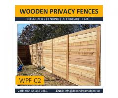 Wall Mounted Slatted Fence Dubai | Wooden Slatted Panels Privacy in UAE.