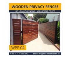 Wall Mounted Slatted Fence Dubai | Wooden Slatted Panels Privacy in UAE.