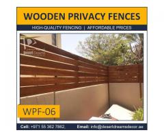 Wall Mounted Slatted Fence Dubai | Wooden Slatted Panels Privacy in UAE.