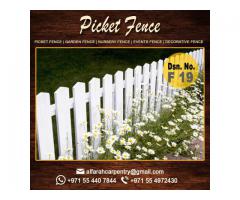 Wooden Fence Price Dubai | Garden Fence | White Picket Fence Dubai