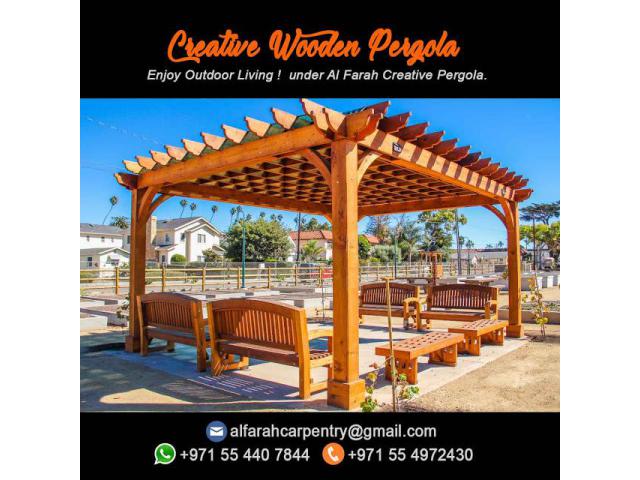 Barbecue Wooden Pergola | Pergola Suppliers | Pergola Dubai , Abu Dhabi