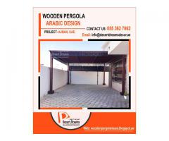 African Teak Wood Pergola Uae | Malaysia Wood Pergola | Sun Shades Covered Pergola in Uae.