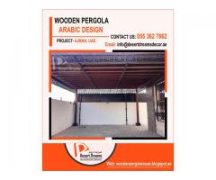 African Teak Wood Pergola Uae | Malaysia Wood Pergola | Sun Shades Covered Pergola in Uae.