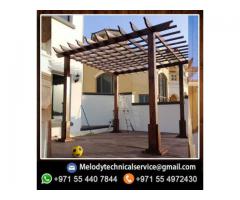 African Teak Wooden pergola | Pergola Suppliers Dubai | Wooden Pergola UAE