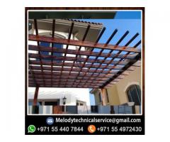 African Teak Wooden pergola | Pergola Suppliers Dubai | Wooden Pergola UAE