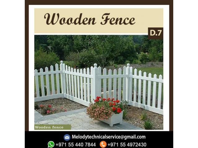 Garden Fencing Abu Dhabi | Wooden privacy Fence | Picket fence