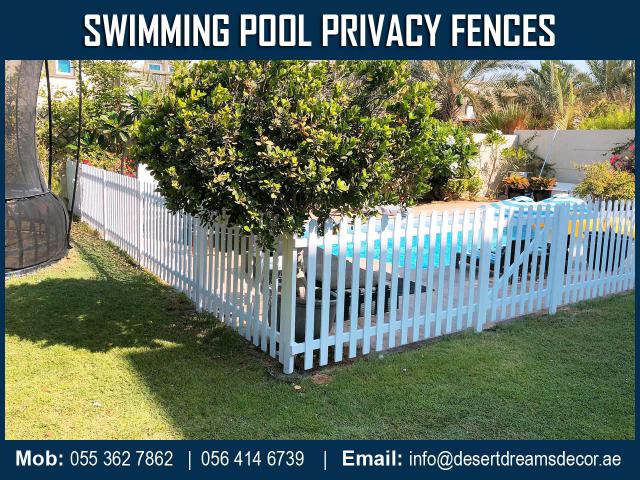 Nursery Fence Dubai | Pool Privacy Fence | White Picket Fence Dubai | Hardwood Fence Uae.