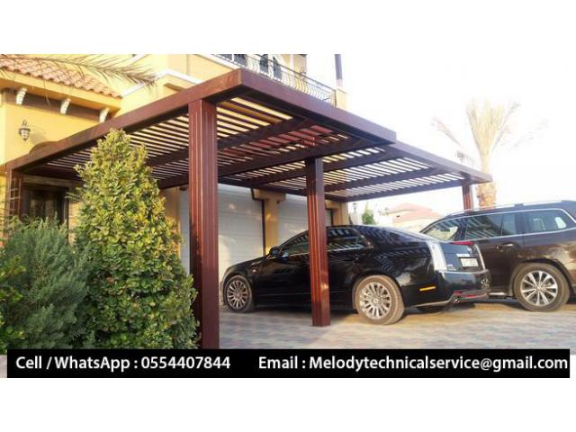 Wooden Car Parking | Car Parking Pergola Dubai | Two Cars Parking Pergola