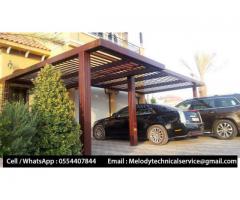 Wooden Car Parking | Car Parking Pergola Dubai | Two Cars Parking Pergola