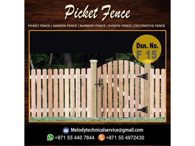 Wooden Trellis Fence Dubai | Garden Fence | Picket Fence Dubai
