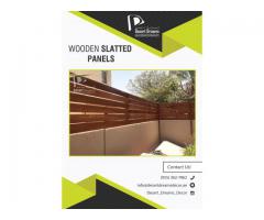 Wooden Slatted Fence Dubai | Horizontal Wooden Fences | Privacy Slatted Fence Uae.