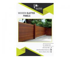 Wooden Slatted Fence Dubai | Horizontal Wooden Fences | Privacy Slatted Fence Uae.