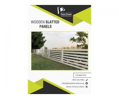 Wooden Slatted Fence Dubai | Horizontal Wooden Fences | Privacy Slatted Fence Uae.