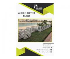 Wooden Slatted Fence Dubai | Horizontal Wooden Fences | Privacy Slatted Fence Uae.