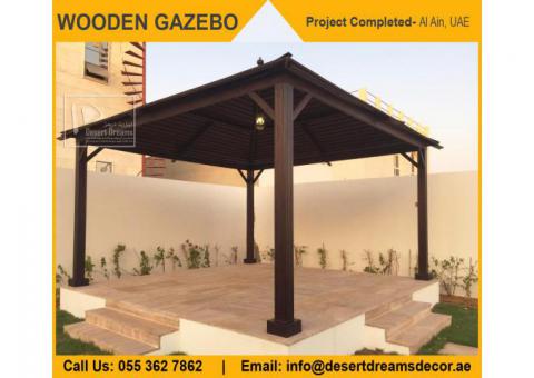 Wooden Roof Gazebo Dubai | Wooden Roof Gazebo Abu Dhabi | Wooden Gazebo Uae.