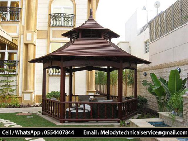 Octagonal Gazebo Dubai | Gazebo Suppliers | Wooden Roof Gazebo Abu Dhabi