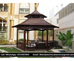 Octagonal Gazebo Dubai | Gazebo Suppliers | Wooden Roof Gazebo Abu Dhabi