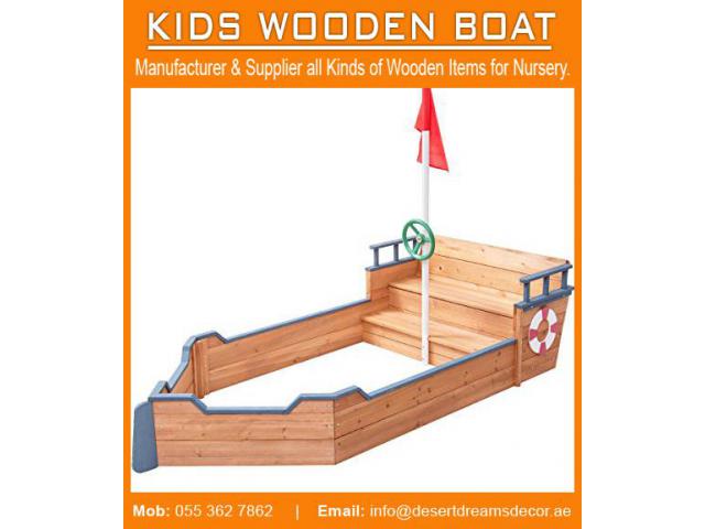 Kids Wooden Chairs and Tables Suppliers in Uae | Wooden Boats | Wooden Sand pit | Wooden Items Uae.