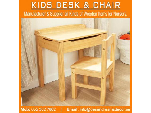 Kids Wooden Chairs and Tables Suppliers in Uae | Wooden Boats | Wooden Sand pit | Wooden Items Uae.