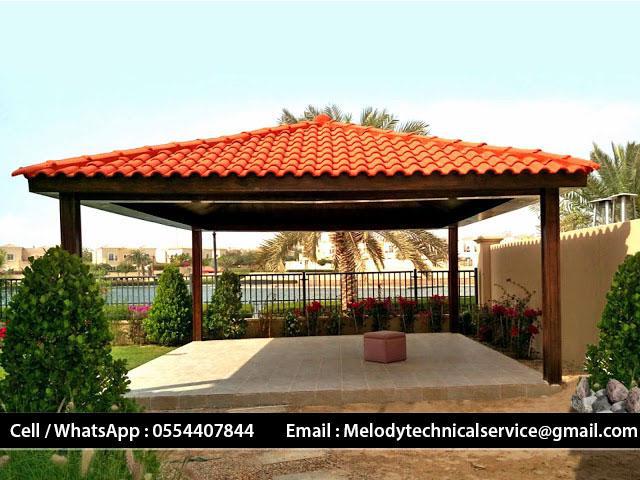 Double Roof Wooden Gazebo Dubai | Gazebo Builder | Gazebo Suppliers UAE