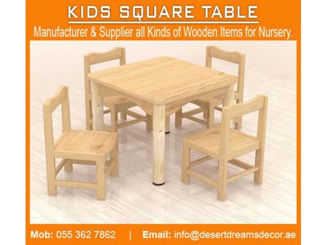 Kids Chairs and Tables Set Supplier in Uae | Nursery Wooden Items Uae | Kids Play House Dubai.