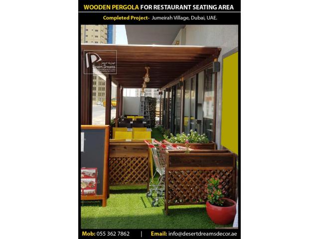 Garden Pergola Dubai | Outdoor Wooden Shades Uae | Balcony Pergola | BBQ Pergola Dubai.