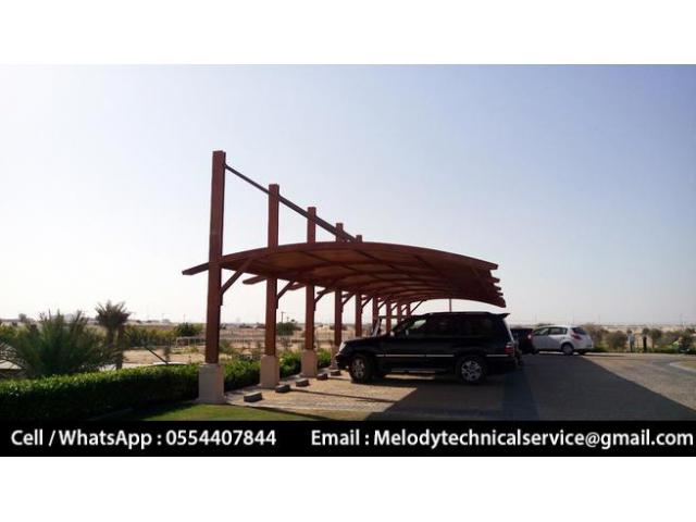 Wooden car Parking Al Furjan | Car Parking Shades UAE | Car Parking Pergola Dubai