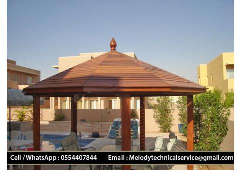 Wooden Pavilion Abu Dhabi | Wooden Gazebo Suppliers | Gazebo in Al Mushrif
