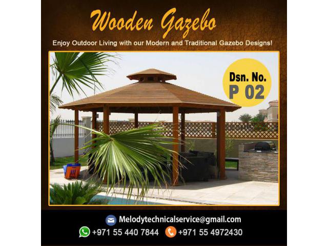 Wooden Gazebo Dubai Meadows | Gazebo in The Springs | Gazebo In Al Furjan