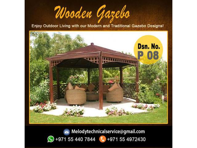 Wooden Gazebo Dubai Meadows | Gazebo in The Springs | Gazebo In Al Furjan