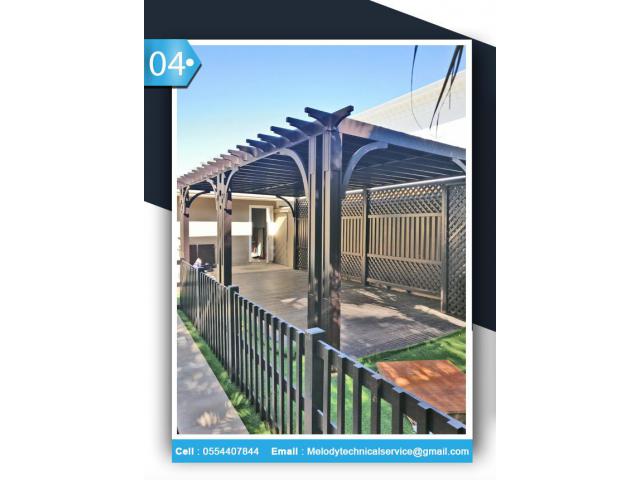 Seating Area Pergola Dubai | Wooden Pergola Arabian Ranches | Pergola in UAE