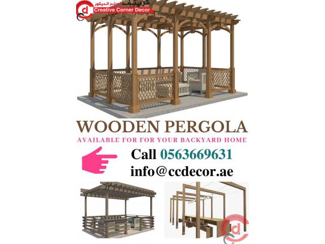 Decorative Wooden Pergola for your Backyard in Dubai