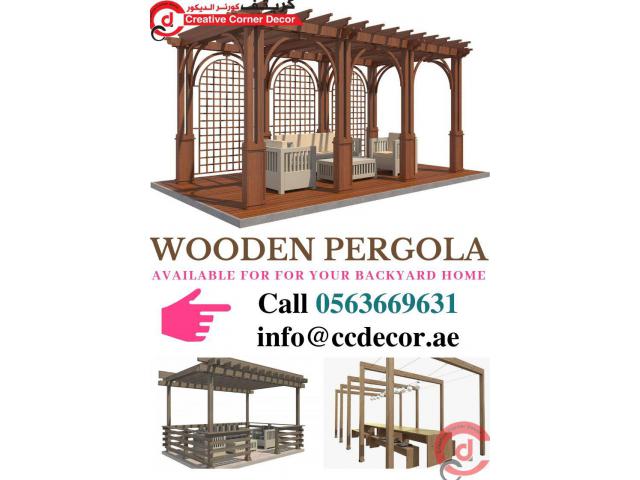 Decorative Wooden Pergola for your Backyard in Dubai