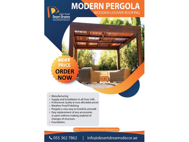 Flat Roofing Pergola Dubai | Outdoor Pergola | Best Quality Pergola Manufacturing Company in Uae.